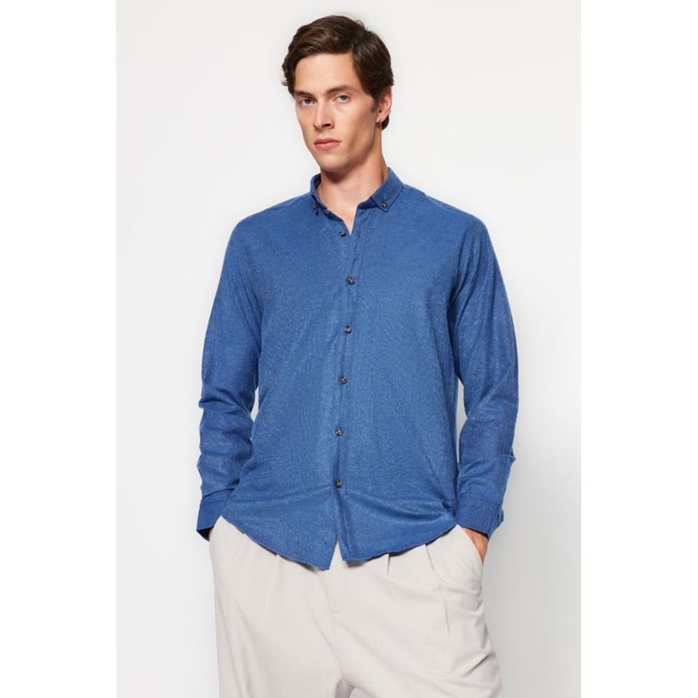 NWT Trendyol Men Slim fit Shirt collar Woven Shirt